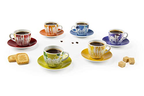 Excelsa Dripping - Juego de 6 tazas de café (porcelana)