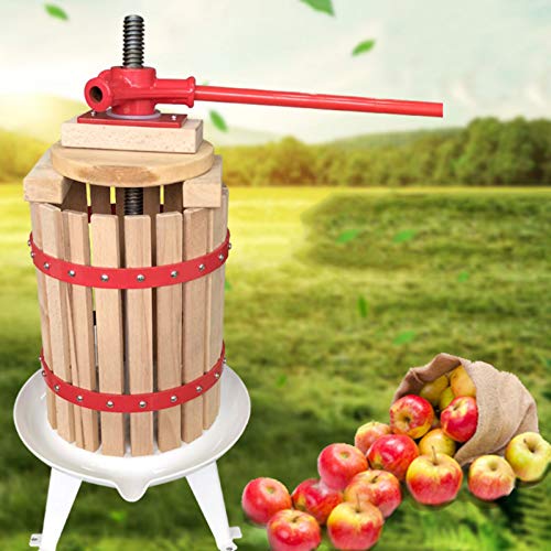 Exprimidor Manual De Prensa Vino, Fruta Sidra Roble Incluyendo Baya Potencia La Puré Madera para Pulpa UVA Mecánica,A