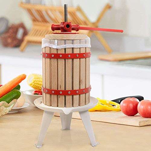 Exprimidor Manual De Prensa Vino, Fruta Sidra Roble Incluyendo Baya Potencia La Puré Madera para Pulpa UVA Mecánica,A
