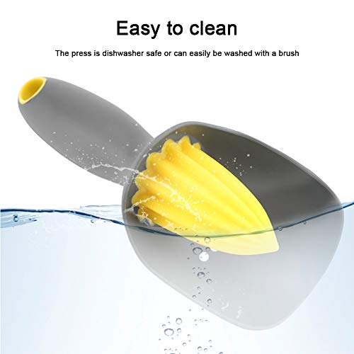 Exprimidor manual ergonómico mini exprimidor de limón para uso de mano de color naranja y verde limón resistente – apto para lavavajillas N.º 2