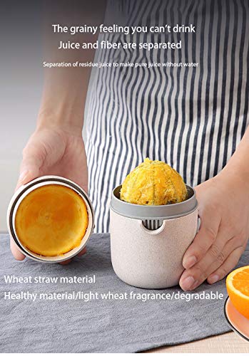 Exprimidor, multifuncional jugo de naranja limón sandía Exprimidor paja de trigo Exprimidor, manual positivo e inverso nuevo,Blue