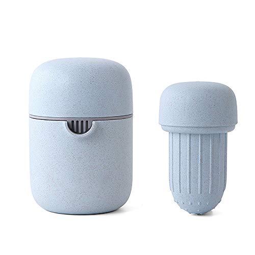 Exprimidor, multifuncional jugo de naranja limón sandía Exprimidor paja de trigo Exprimidor, manual positivo e inverso nuevo,Blue