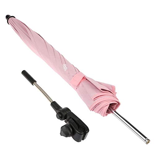 Exquisita compacta Ultraligero personalizada Bebé Cochecito for niños Cochecito Silla de paseo Sombrilla Sombrilla Sombrilla a Protector Solar - Rosa Mango de madera a prueba de lluvia de colores de s