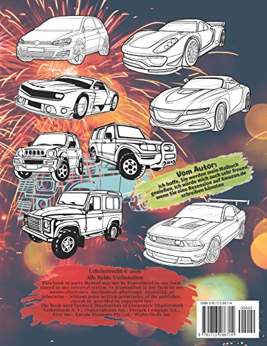 Extra Large Coloring Book Cars for children. Extra Large 150+ pages. More than 70 cars: Citroen, Land Rover, Ferrari, Peugeot, Hyundai, Volkswagen and ... (Cars Large Coloring Book for children)