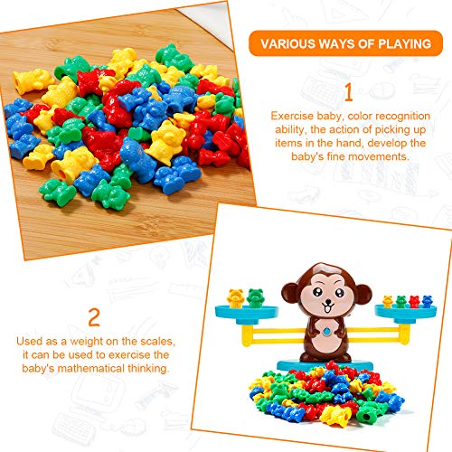 EXTSUD Juguete Montessori de Ositos, Juguete Clasificar Colores Juguetes Educativos de Reconocimiento de Números y Colores para Niños