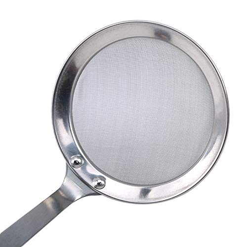 EZEELIFE - Cuchara de filtro multifunción, acero inoxidable con filtro de malla fina para alimentos fritos, herramientas de cocina, 8 cm