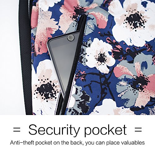 EZONTEQ Bolsa lona Bolsa casuale para PC Viaje Libros Acampada Estudiantes Escula Bolsa de cuerda Bolsas de gimnasia Mochila cuerda para Chico Chica Hombre Mujer - Flores, Pintura al óleo