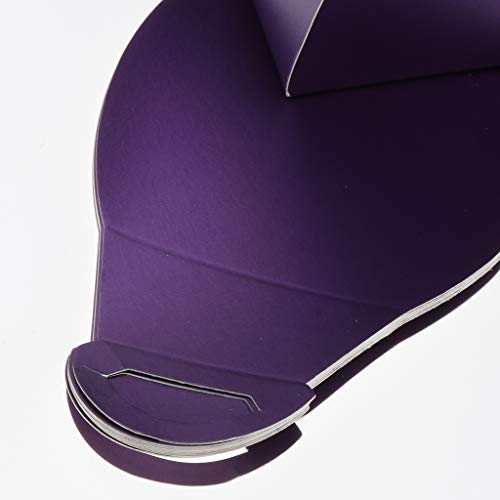 F Fityle 10 Pedazos Violetas Embalaje de Cartón para Tartas Cajas de Regalo de Papel, 9x7.5x9cm