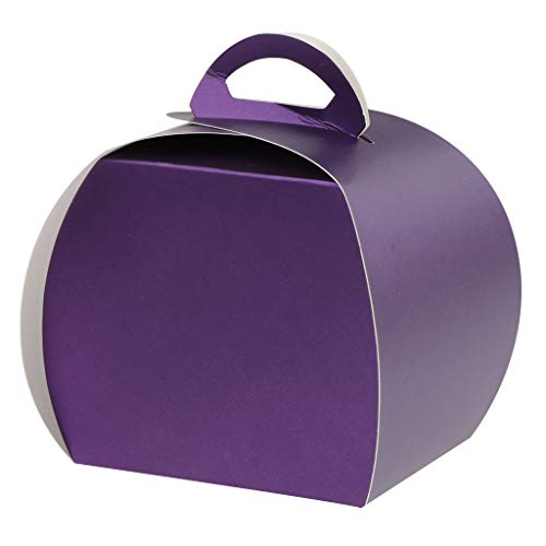F Fityle 10 Pedazos Violetas Embalaje de Cartón para Tartas Cajas de Regalo de Papel, 9x7.5x9cm