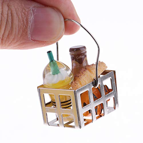 F Fityle Modelismo Cesta de Comida Miniatura para Casa de Muñecas Escala 1/12 Juguete Pretende para Niños - B