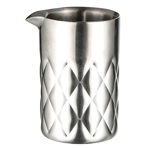 F Fityle Vaso Mezclador de Cóctel de Cocktail Mixing Glass Mixer Pitcher Party Bartender Tool Silver