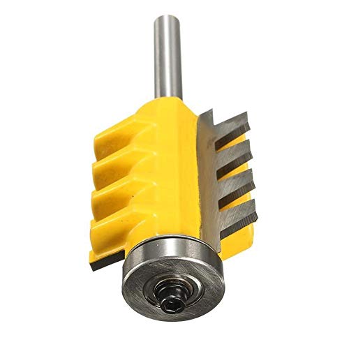 F-MINGNIAN-TOOL, 1pc Cuarto vástago de aleación de embutir TemplateJoint y ferrocarril Stile FingerGlueWood Router bit 1/4 Pulgadas Herramienta Maquinaria ShankWoodworking