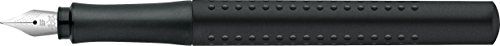 Faber-Castell 140994, Estilográfica Grip 2011, EF, Negro Mate