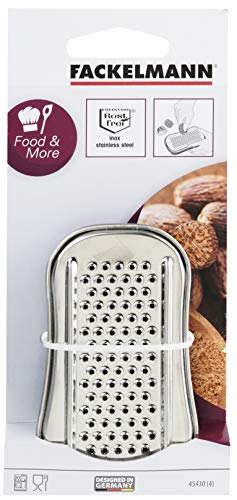 Fackelmann Mini Contenedor, rallador de Frutos Secos, Acero, Gris e Inoxidable, 9,2x5,5x2cm