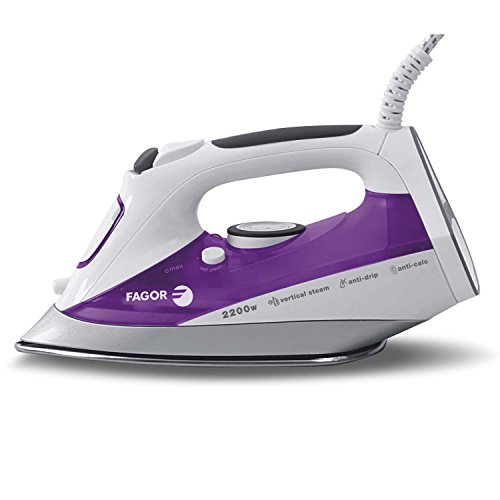 Fagor pl 2200 x plancha de vapor, 280 ml antical/Sistema de antigoteo, 2200 W, lila/blanco
