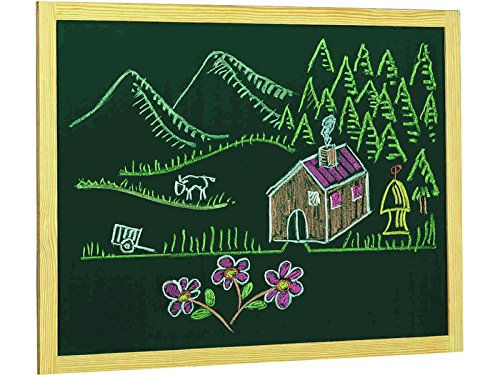 Faibo 735636 - Pizarra vitrificada con marco de madera, 80 x 120 cm
