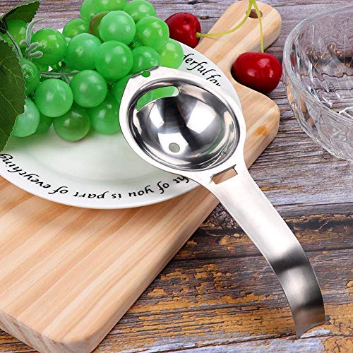 falllea 4 Piezas de Separador de Huevos Separador de Yemas de Huevos Separador de Clara de Huevo de Acero Inoxidable Accesorio de Cocina para Separar Huevos
