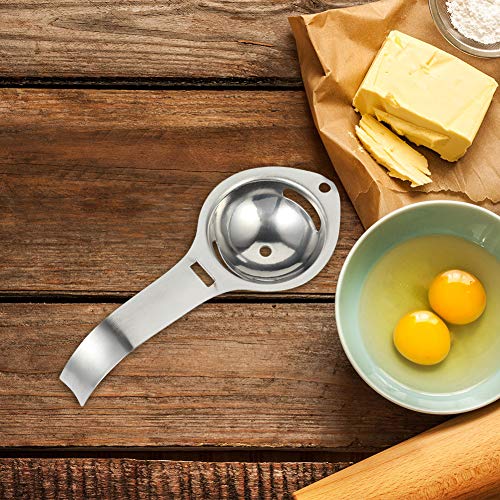 falllea 4 Piezas de Separador de Huevos Separador de Yemas de Huevos Separador de Clara de Huevo de Acero Inoxidable Accesorio de Cocina para Separar Huevos