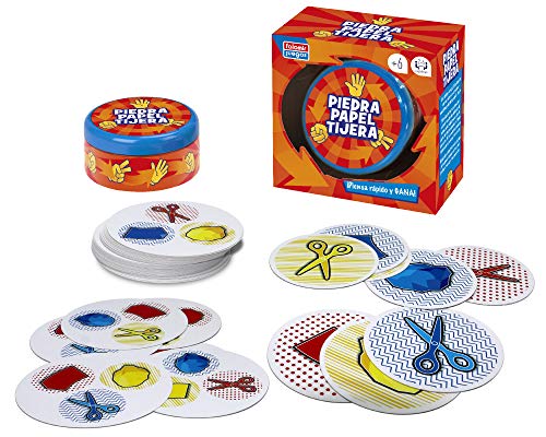 Falomir Piedra, Papel o Tijera. Juego de Mesa. Cartas, Multicolor (1)