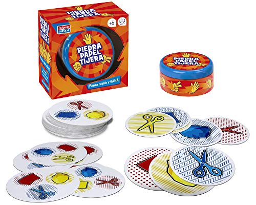 Falomir Piedra, Papel o Tijera. Juego de Mesa. Cartas, Multicolor (1)