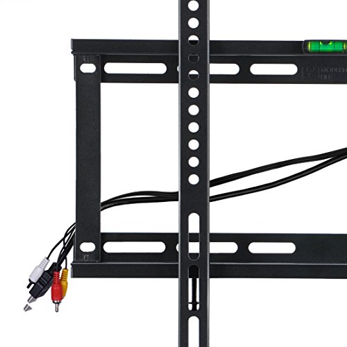 Famgizmo Soporte para TV Pared de Televisor 22-55 Pulgadas (55-140cm) de Pantalla Plana(LED LCD Plasma 4K 3D), Máx Vesa 400x400mm, hasta 50kg(110lbs), Negro, con Nivel de Burbuja