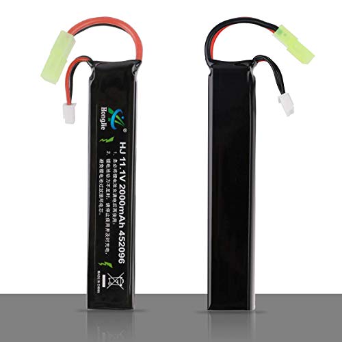 FancyWhoop 11.1V Batería Airsoft 2000mAh 30C Batería Recargable Hobby LiPo con Mini Conector Tamiya para Pistolas Airsoft Rifle Airsoft
