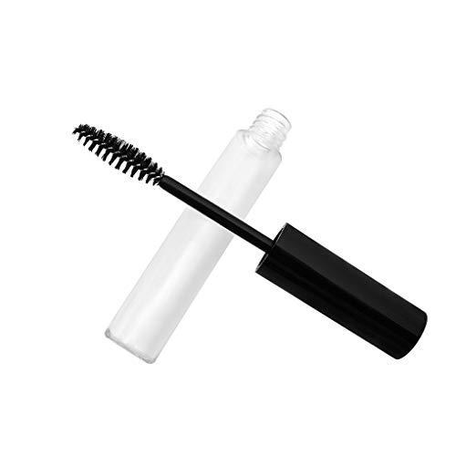 Fangfeen Cap Negro dispensador de pipeta del envase 10 ml Botella rimel Tubo vacío Vial Transparente Maquillaje Ojo pestaña Crema Embudo