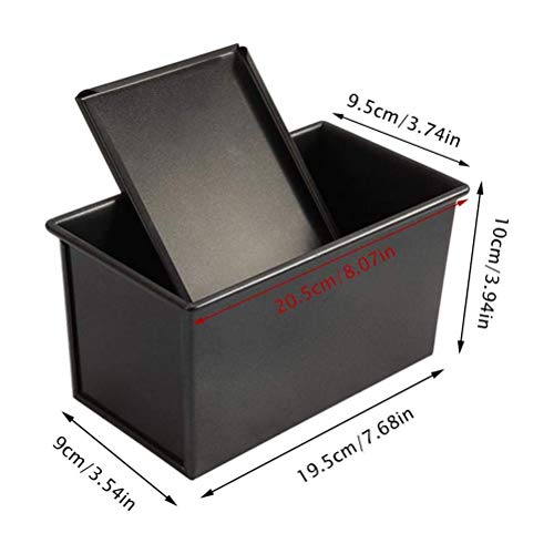 Fangteke Molde para Pan con Tapa Molde para Pastel Rectangular Antiadherente Molde para Hacer Pan Tostado Herramientas para Hornear