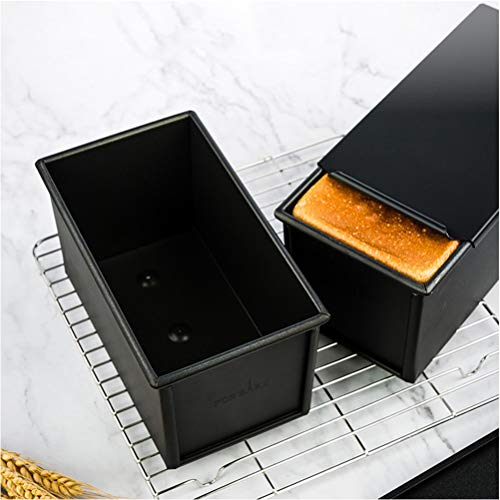 Fangteke Molde para Pan con Tapa Molde para Pastel Rectangular Antiadherente Molde para Hacer Pan Tostado Herramientas para Hornear