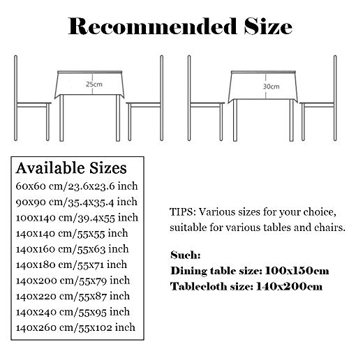 Fansu Manteles de Mesa Rectangular para Decorar, Impermeable Antimanchas Comedor CuadradaResumen de Impresión Acuarela Manteles para Cocina/Cena/Picnic Decoración (Teal,140x200cm)
