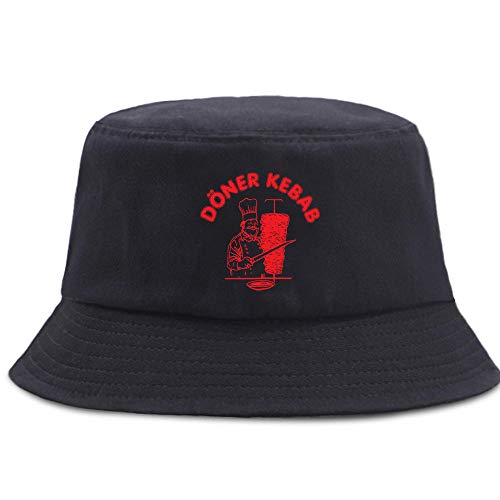 Fanxp Doner Kebab Fashion Print Pescador S Gorras Unisex Sombrero de Cubo al Aire Libre Casual Verano Sombreros de Pesca Plegable Hip Hop Beach Cap