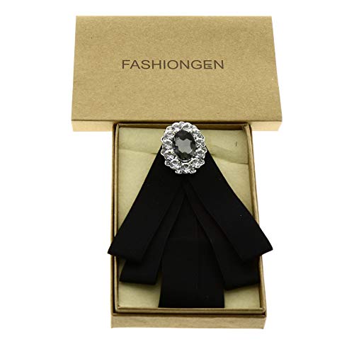 FASHIONGEN - Broche, corbata de mujer, DIOTIME - Negro