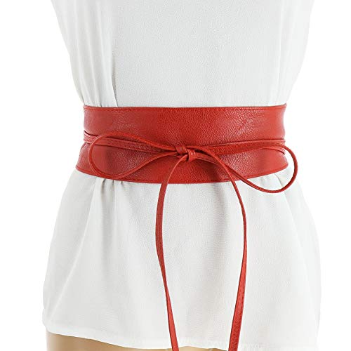 FASHIONGEN - Cinturón obi cuero artificial Mica - Rojo, S-M
