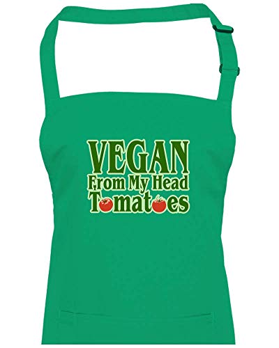 FatCuckoo - Delantal unisex para adultos vegano de mi cabeza