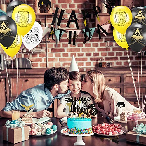 FAVENGO 18 Pcs Decoracion Harry Potter Cumpleaños Fiesta Tematica Harry Potter Adornos de Harry Potter para Cumpleaños para Adultos y Infantil Decoracion para Fiesta Tematica de Harry Potter Halloween