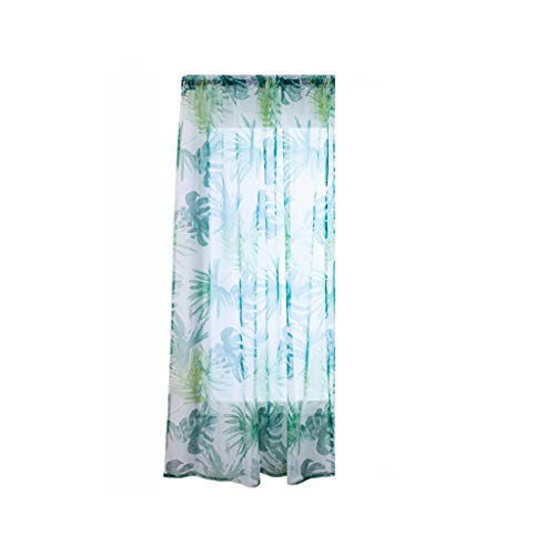 FBGood - Cortinas de Visillo con Hoja de Palma para detección de Ventanas Elegante decoración de Ventana para salón, balcón o Dormitorio
