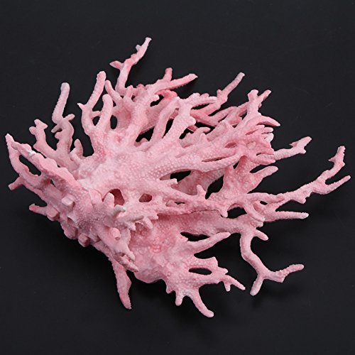 Fdit Acuario Plástico Artificial Planta Decoraciones Coralinas de Tanque de Pescados en Diversos Tamaños y Color(Rosa (S))
