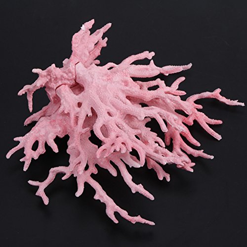 Fdit Acuario Plástico Artificial Planta Decoraciones Coralinas de Tanque de Pescados en Diversos Tamaños y Color(Rosa (S))