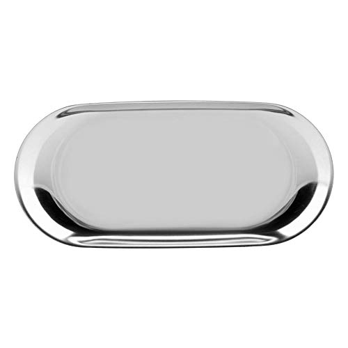 Fdit - Bandeja de almacenamiento de estilo nórdico para cosméticos, joyas y pasteles (acero inoxidable) Silver L