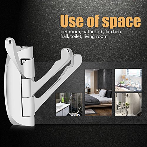 Fdit Dormitorio Baño Gancho Giratorio Tres Brazos Capa Sombrero Ganchos Montaje en Pared Rail Bata Cocina Moderno Hotel Hardware Utensilios Utilidad Gancho Perchero Rack Rack Rack Rack Rack Rack Rack