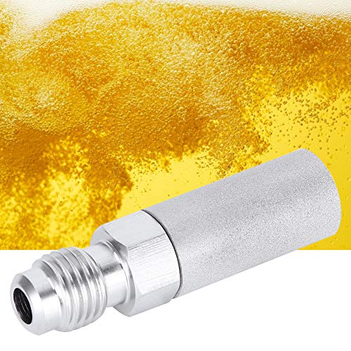 Fdit Homebrew - Rosca de Piedra de oxígeno de difusión de Acero Inoxidable 316 1/4in Accesorio para elaboración de Cerveza Utilizado con Tanques de oxígeno o Bombas de aireación
