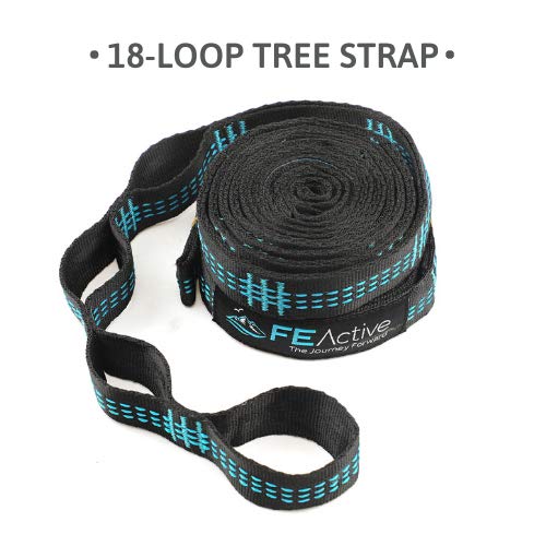 FE Active Hamaca para Acampar al Aire Libre - Hamaca Doble o Individual con Mosquitera Hamaca Colgante para Arbol, Hamaca de viaje, Hamacas de Jardín, Kit de Supervivencia | Diseñado en California