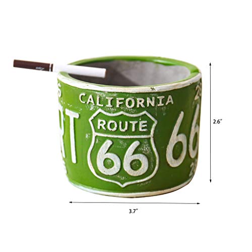 FEANG Etro Cemento Cenicero 3.7" Pequeño Personalidad Estilo Industrial Decorativo Adornos Hechos a Mano Helada for la Oficina Home Living Room (Color : Green)