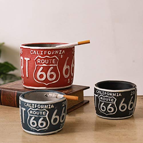 FEANG Etro Cemento Cenicero 3.7" Pequeño Personalidad Estilo Industrial Decorativo Adornos Hechos a Mano Helada for la Oficina Home Living Room (Color : Green)
