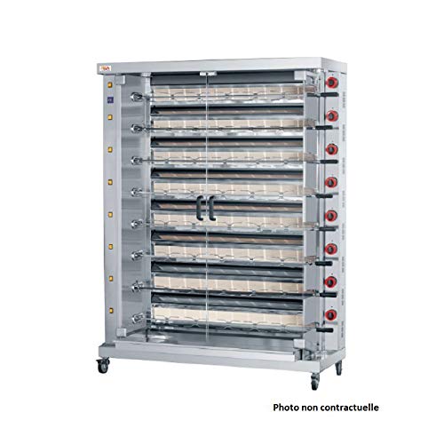 Féca - Asador profesional (28/32 a 56/64 pollos, 28/32 pollos, 4 pines)