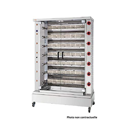 Féca - Asador profesional de gas de 24 a 48 pollos 24 poulets - 4 broches