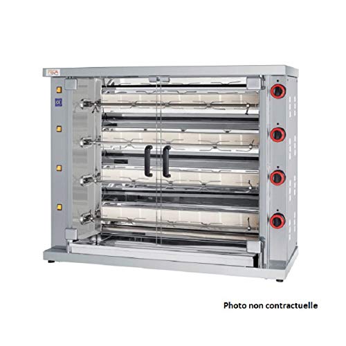 Féca - Asador profesional de gas de 24 a 48 pollos 24 poulets - 4 broches