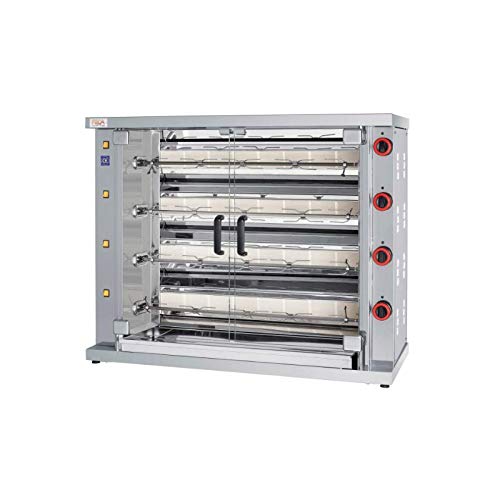 Féca - Asador profesional de gas de 24 a 48 pollos 24 poulets - 4 broches
