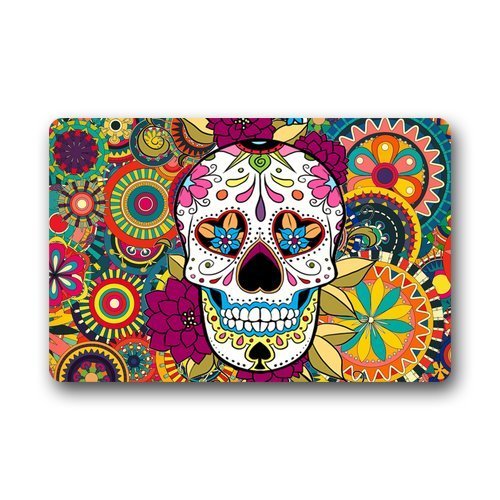Fedso - Felpudo personalizado para interiores y exteriores, calidad garantizada, diseño de calavera