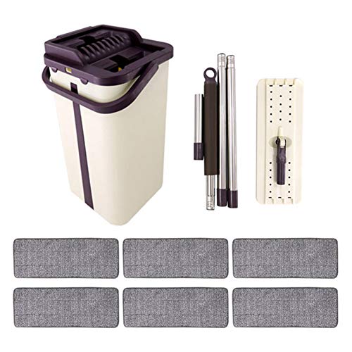 feeilty Conjunto Fregona De Polvo, Fregona De Polvo Casero Giratoria para Limpieza De Pisos con Cabezales De Repuesto